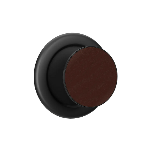 Espresso Brown MagSafe grip — Black, front hero shot with the grip fully expanded outward