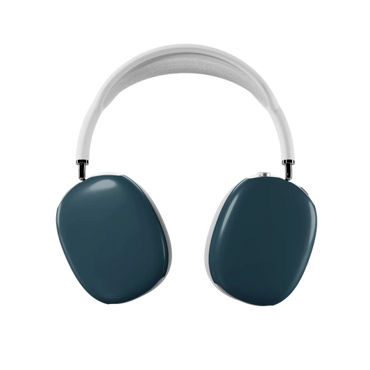 KELAB airpods max cover, solid color teal glossy scratch-resistant coating earcup covers set