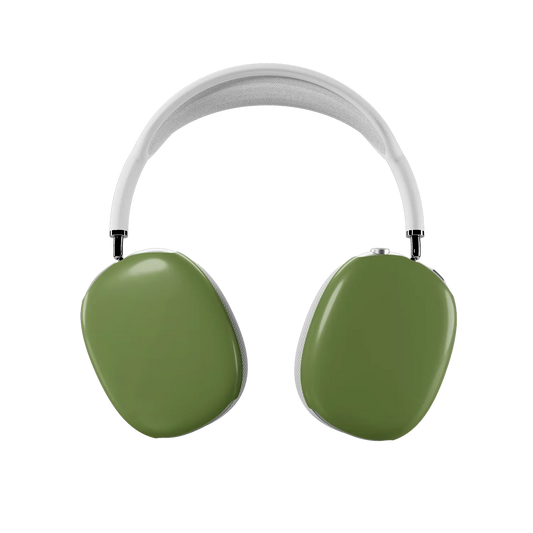 KELAB airpods max cover solid color green protective hardshell earcup covers with glossy coating