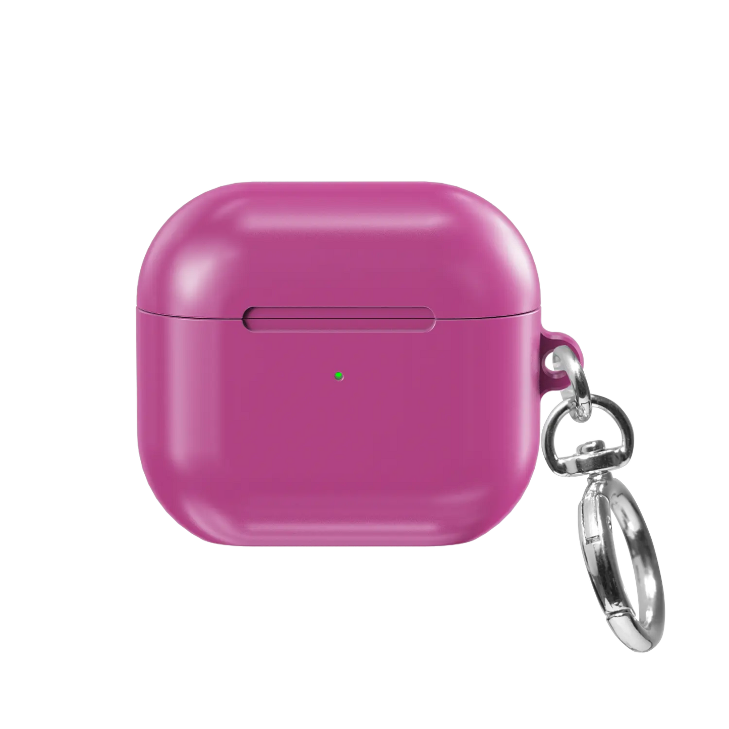 Solid Pink Magenta AirPods Case, front view