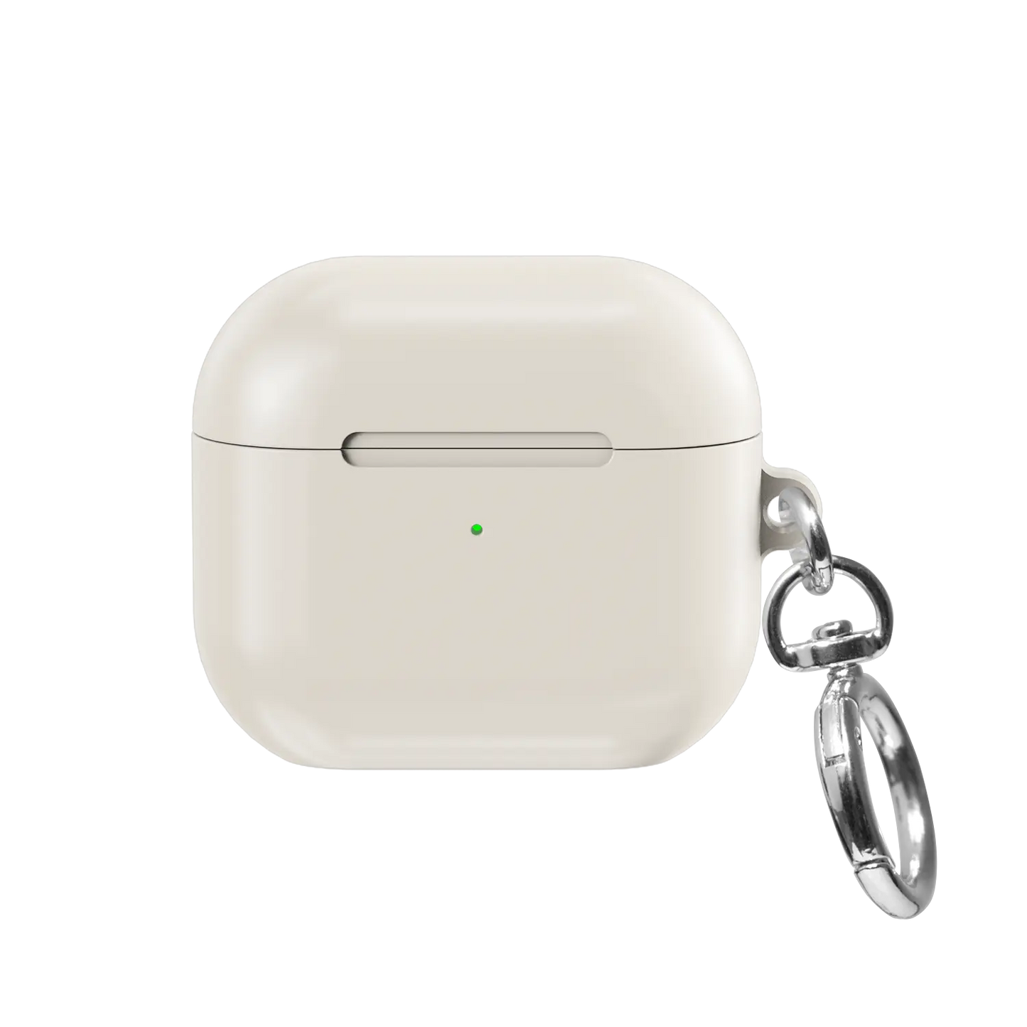 Solid Beige Bone AirPods Case, front view