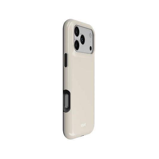Solid Color KELAB iPhone Case with raised lip camera cutout and MagSafe wireless charging support