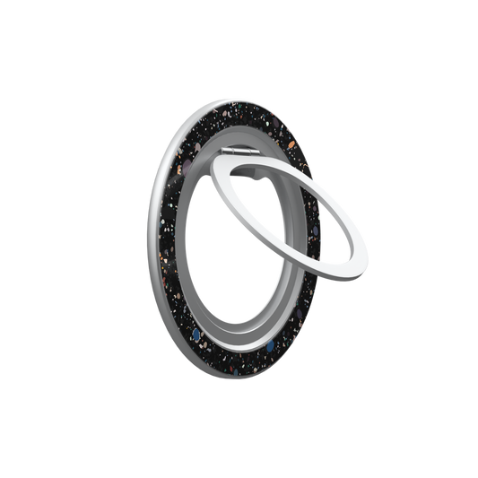 Obsidian Mist | Black Paint Splatter MagSafe Ring Stand