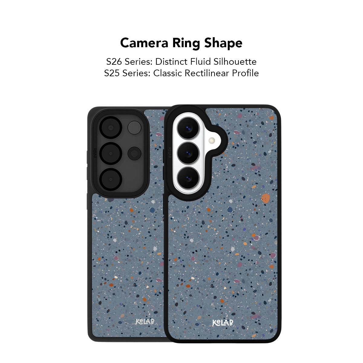 Samsung Galaxy phone case in green with paint splatter pattern and minimalist design for Galaxy S26 models