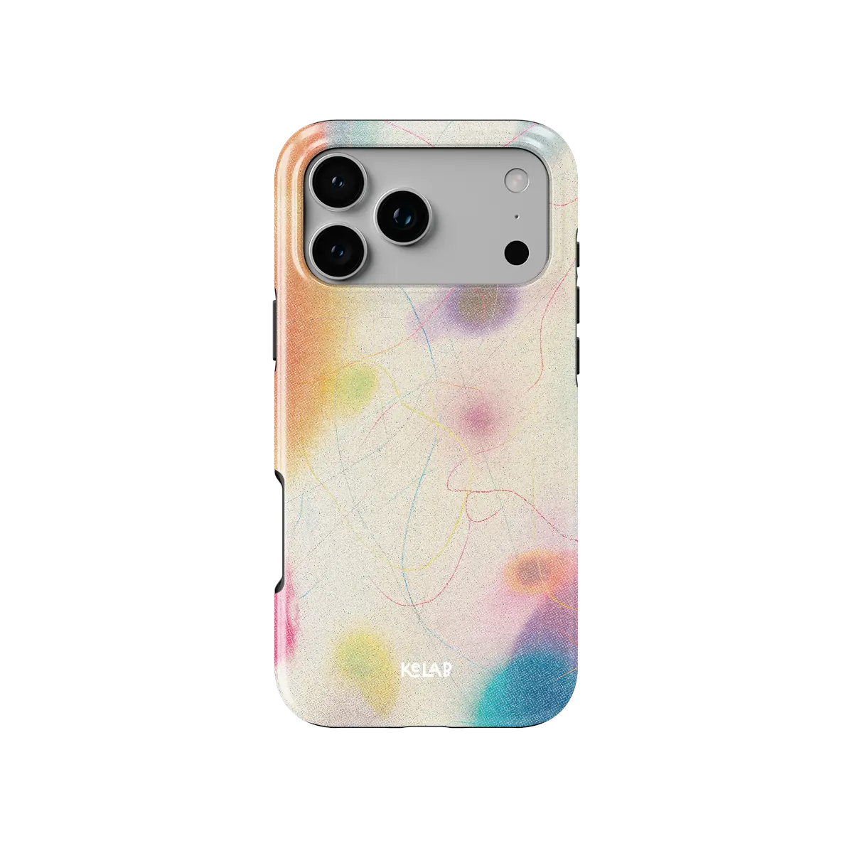 Purple Pastel Ombre Gradient iPhone Case, back view showing full coverage and camera cutout