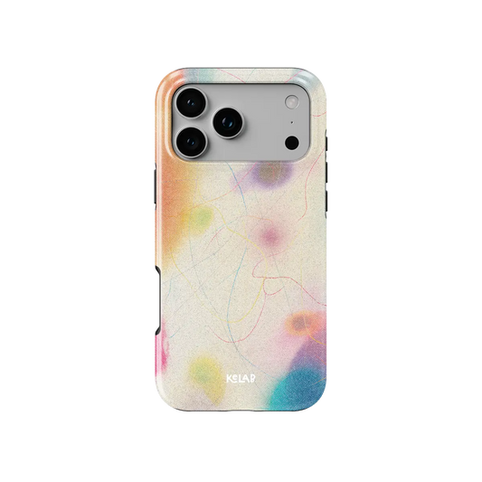 Purple Pastel Ombre Gradient iPhone Case, back view showing full coverage and camera cutout