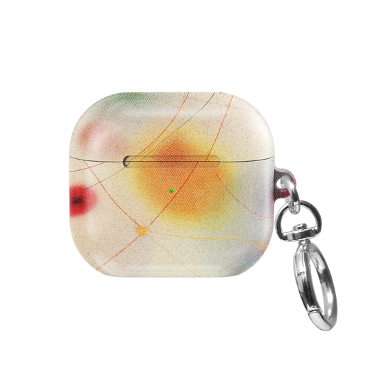 Green Aura Gradient Cute Aesthetic AirPods Case, front view