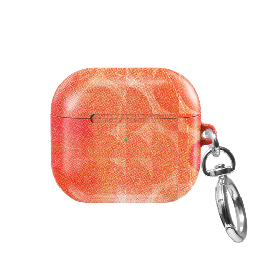 Sunset Squeeze | Red Retro Geometric Circles AirPods Case - front view