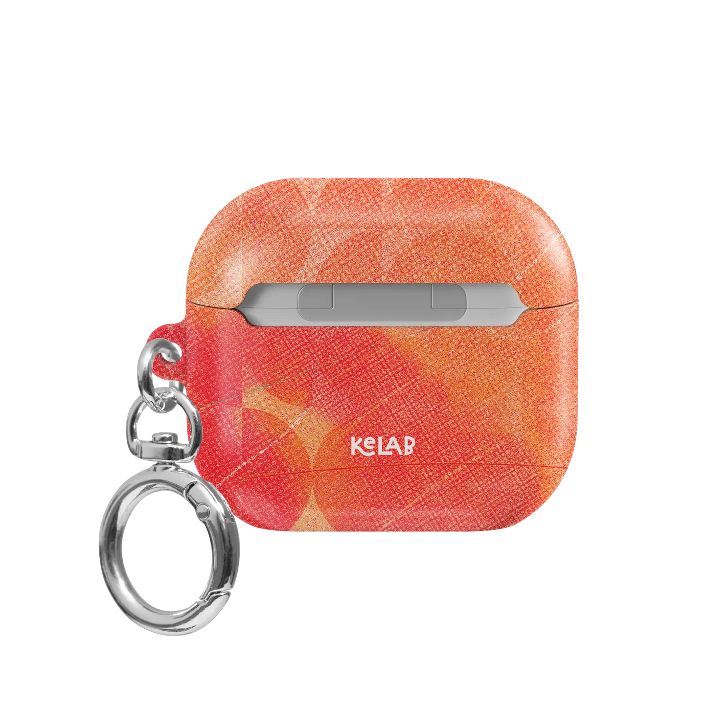 Sunset Squeeze | Red Retro Geometric Circles AirPods Case - back view