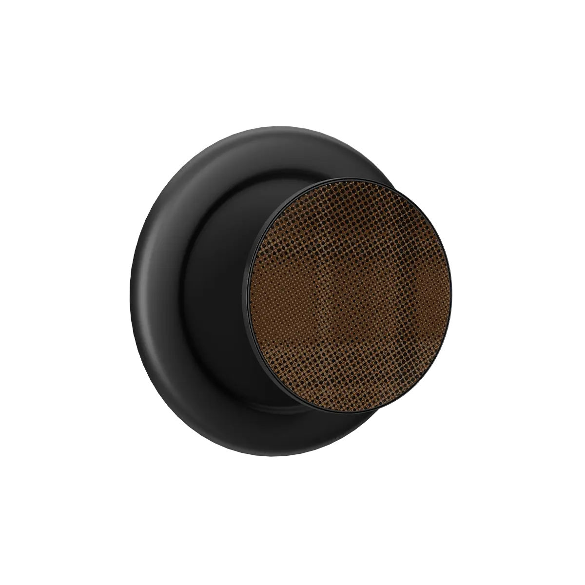 Chestnut brown flannel pattern MagSafe phone grip with black base and built-in strong magnets.