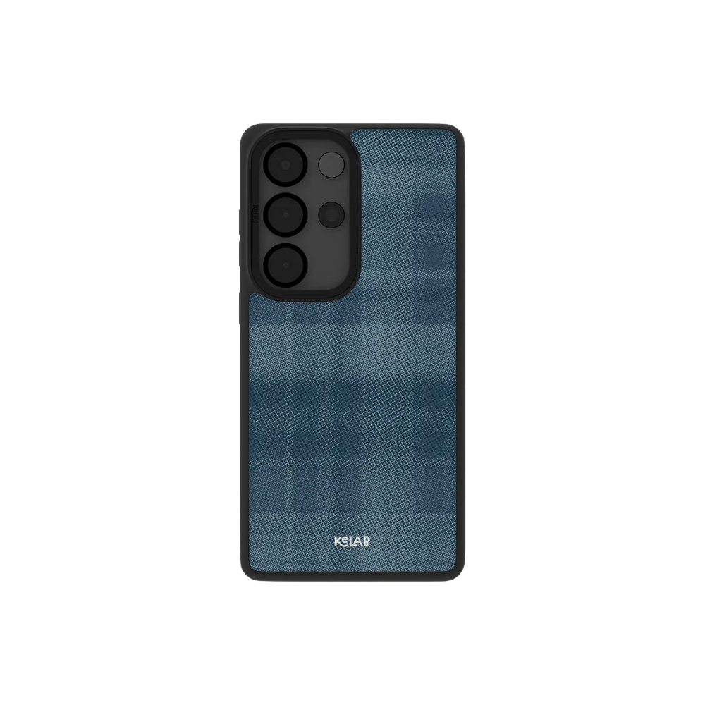 Minimalist pink TPU phone case with flannel grid pattern for Samsung Galaxy S26 Ultra