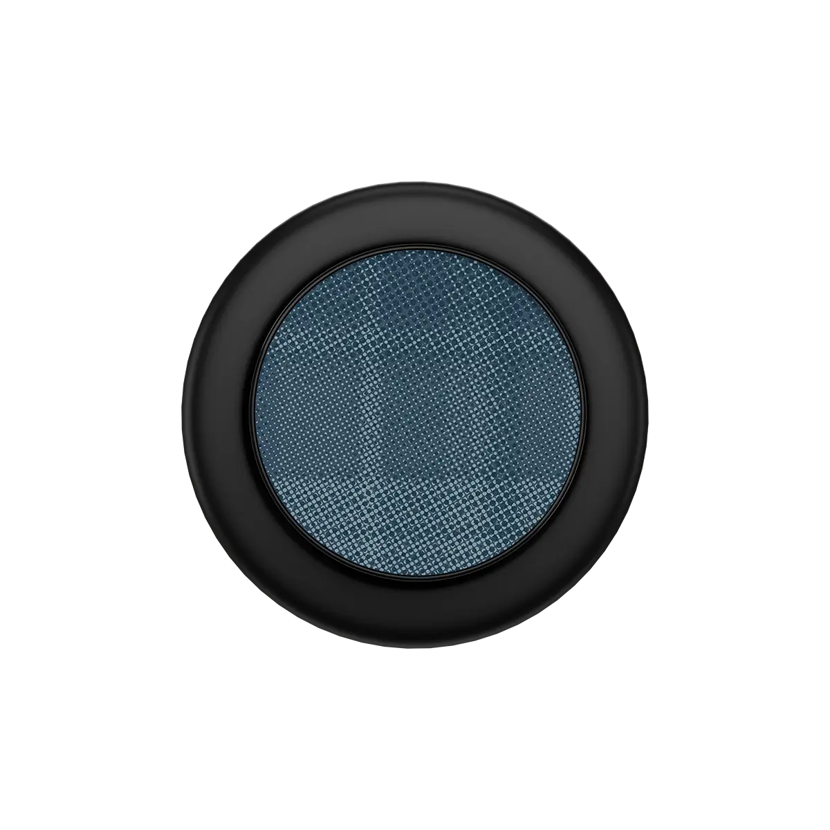 Round MagSafe phone grip with blue denim flannel pattern and black edge, built-in strong magnets.