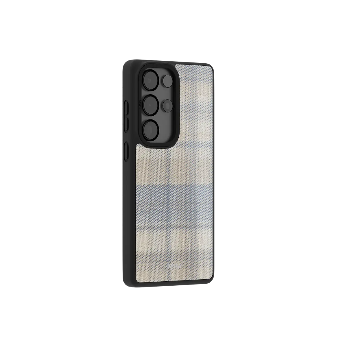 Minimalist TPU phone case in beige and white grid pattern for Samsung Galaxy S26 Ultra