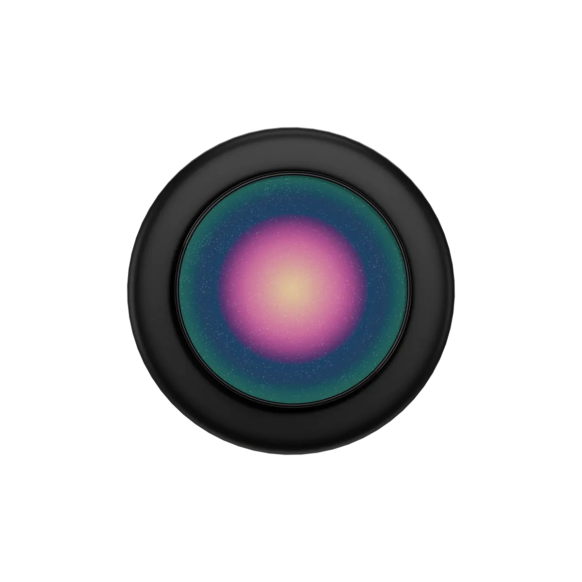 Black Deep Space Aura MagSafe phone grip with colorful cosmic design and built-in strong magnets.