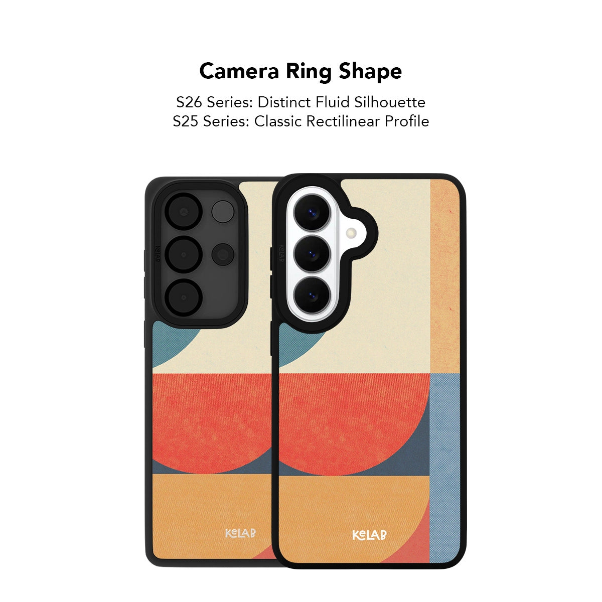 Minimalist Samsung Galaxy phone case with a colorful geomatric pattern — perfect fit for Galaxy S26 models