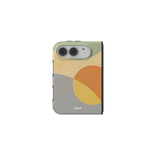 Pastel Arc, Mood Modular iPhone 18 Fold Case, unfolded front view