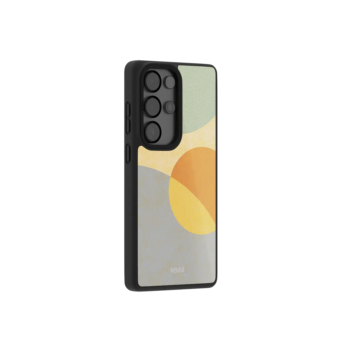 Minimalist phone case for Samsung Galaxy in light colors with a unique abstract design and smooth finish