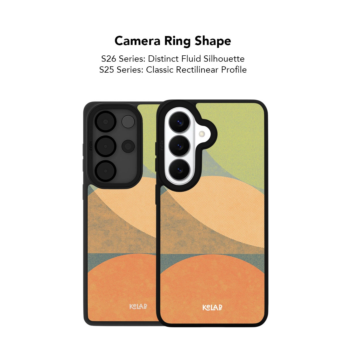 Minimalist phone case for Samsung Galaxy featuring a vibrant geometric design with smooth TPU material.