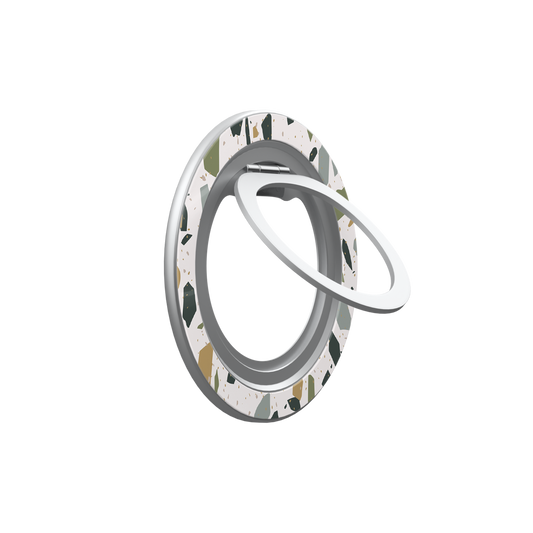 Pistachio Cream | White Terrazzo MagSafe Ring Stand