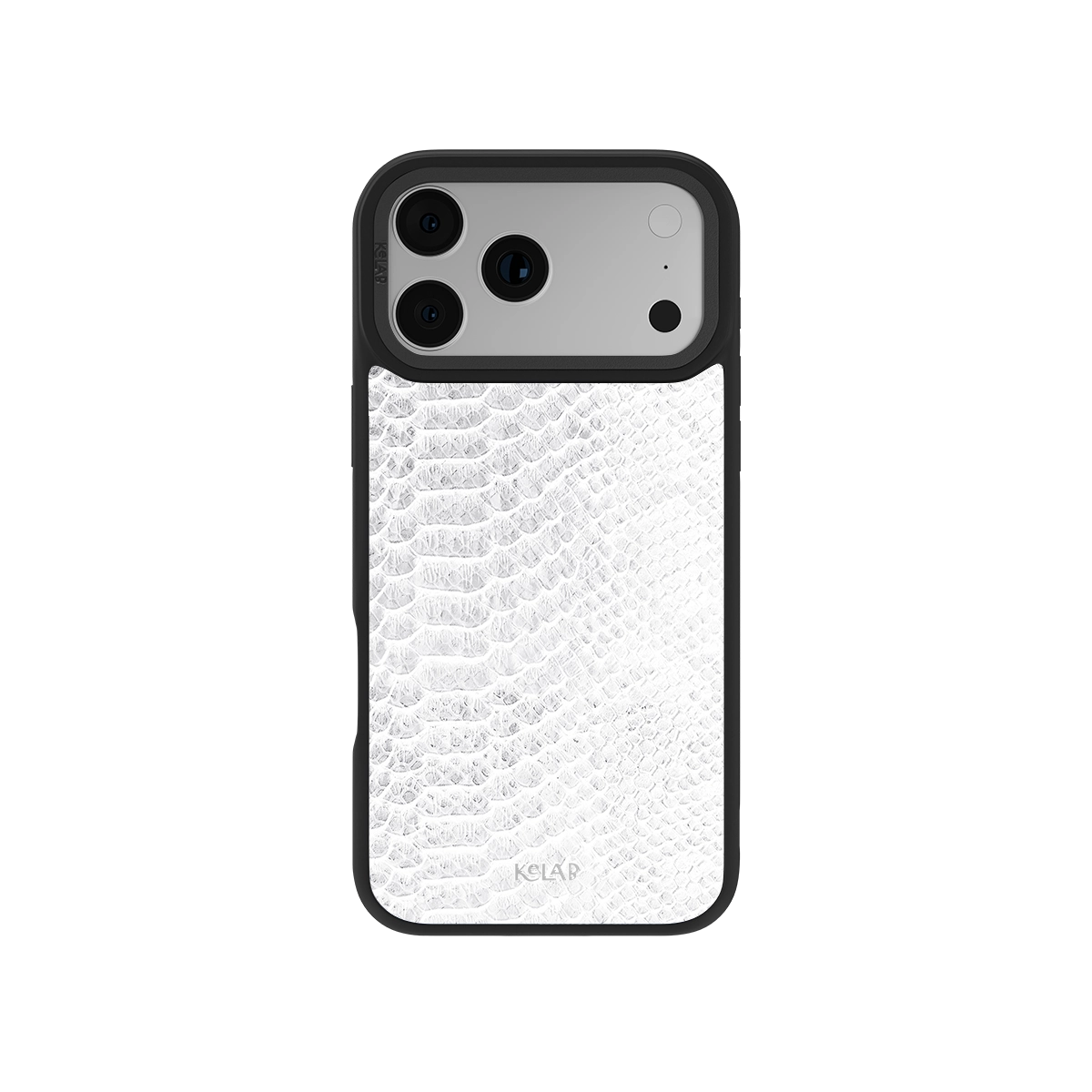 Stylish black and white snake skin iPhone case, durable and sleek design for modern protection.