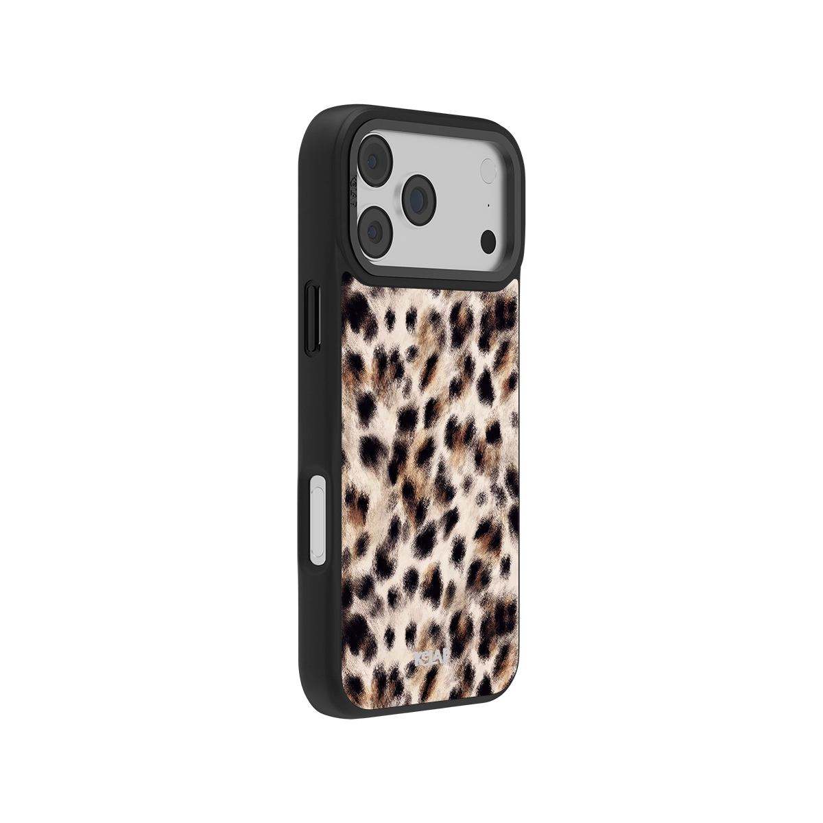 Side view of Cheetah Print iPhone Case showcasing sleek profile and detailed fur pattern, perfect for fashion-forward phone protection.