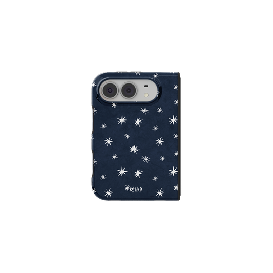Starglimmer | Deep Blue Hand-Drawn Celestial Star iPhone Case