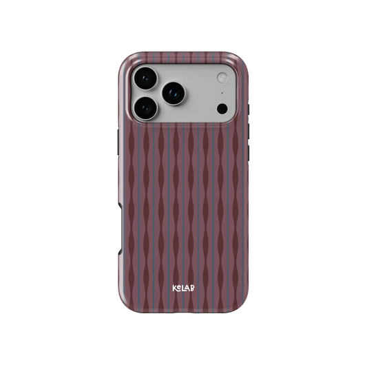 Mulberry | Burgundy Wavy Textured iPhone Case