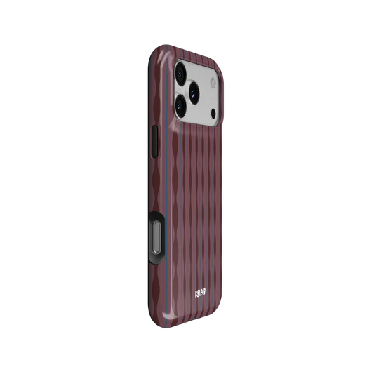 Mulberry | Burgundy Wavy Textured iPhone Case