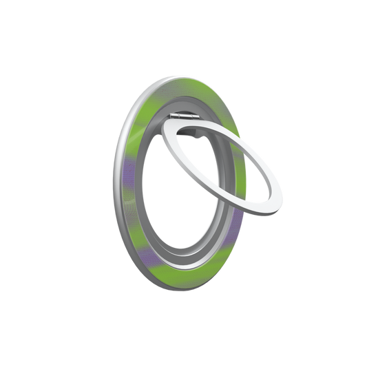 Purple Haze | Y2K Neon Green Abstract Wave MagSafe Ring Stand