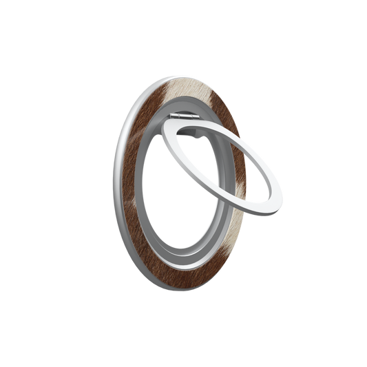 Rodeo Drive | Brown & White Cow Print MagSafe Ring Stand