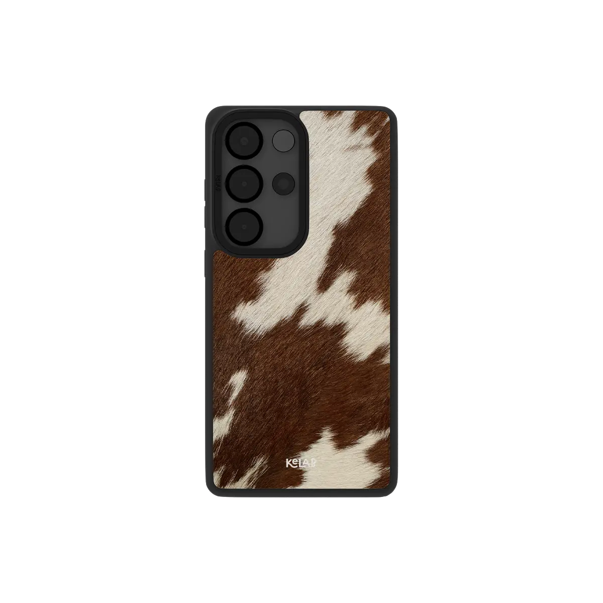 Brown and white animal print Samsung Galaxy phone case made of TPU material with minimalist design