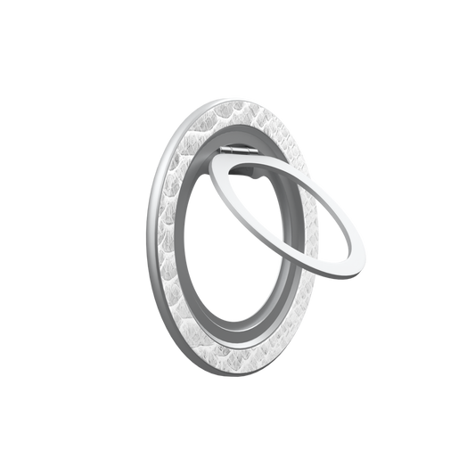 White Venom | Snake Skin Print MagSafe Ring Stand