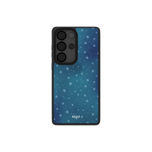 Samsung Galaxy phone case in navy with a minimalist star pattern for Galaxy S26 Ultra and S26 Plus