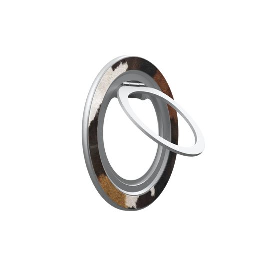 Cattle Drive | Brown & Black Cow Print MagSafe Ring Stand