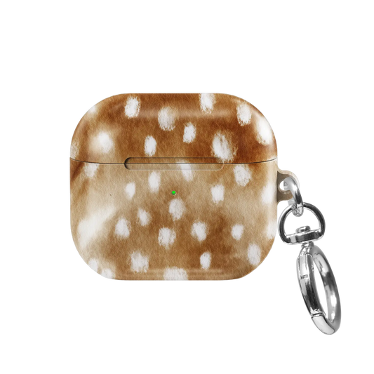 Doe Eyed Drift | Deer Print AirPods Case - front view