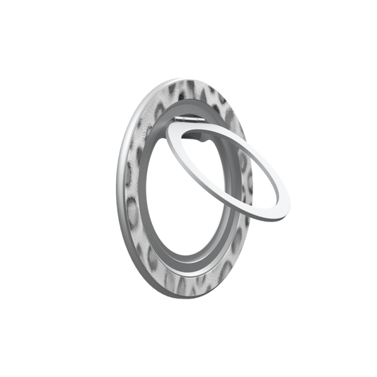 Platinum Predator | Black & White Cheetah Print MagSafe Ring Stand