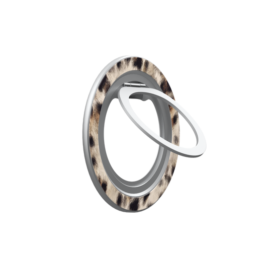 Arctic Aristocrat | Beige Cheetah Print MagSafe Ring Stand