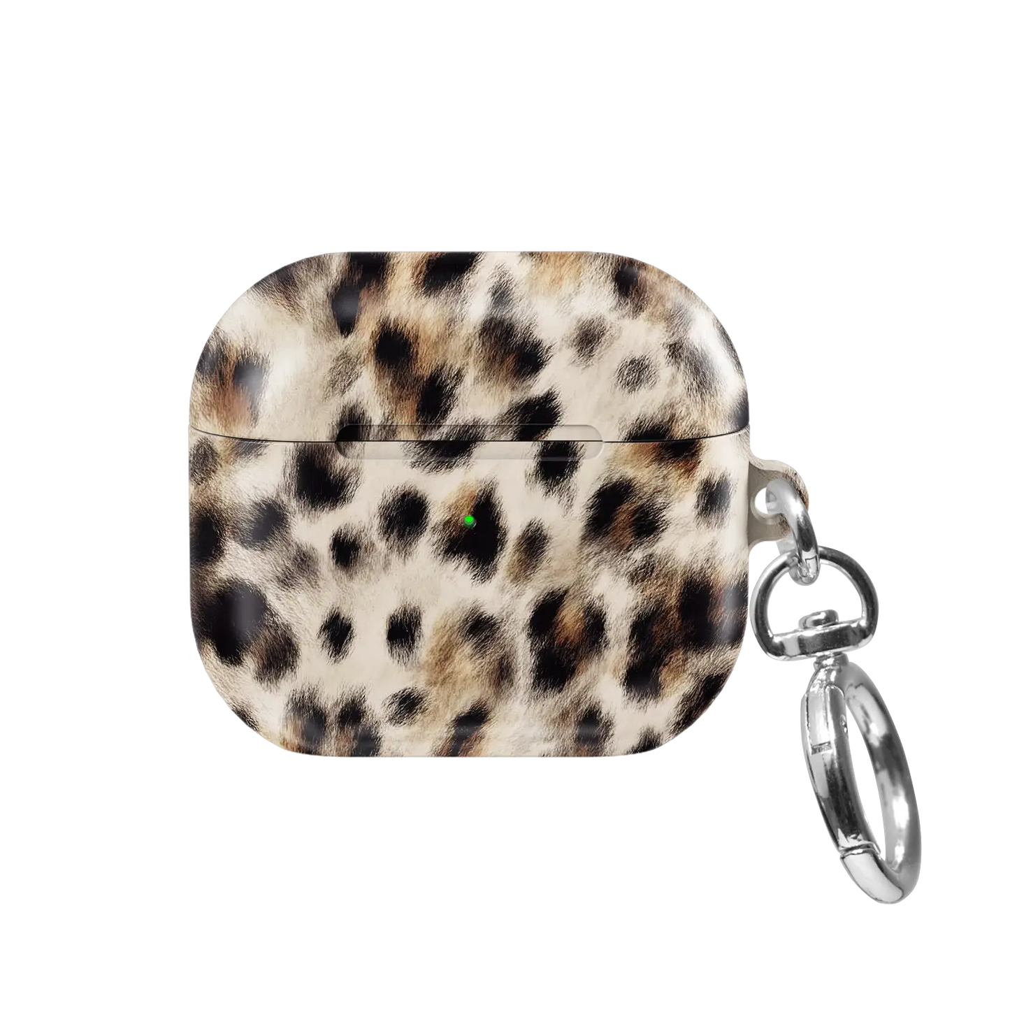Arctic Aristocrat | Beige Cheetah AirPods Case - front view