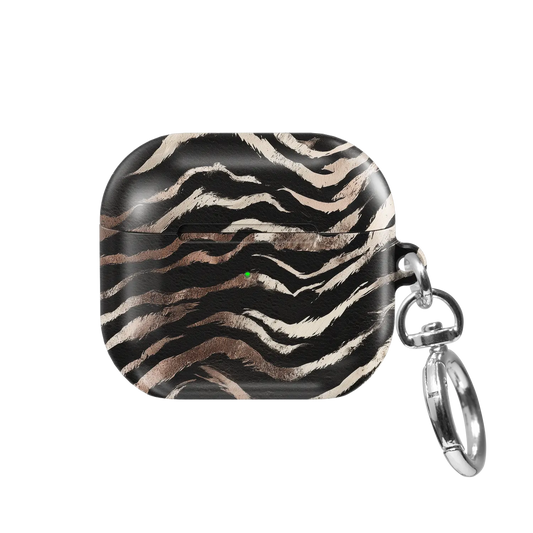 Shadow Striker | Zebra Stripe AirPods Case - front view