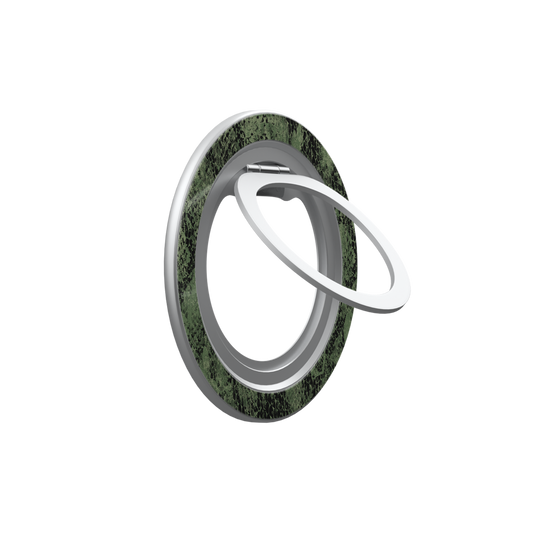 Emerald Python | Olive Green Snake Print MagSafe Ring Stand