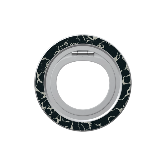 Obsidian Vein | Abstract Black Marble MagSafe Ring Stand