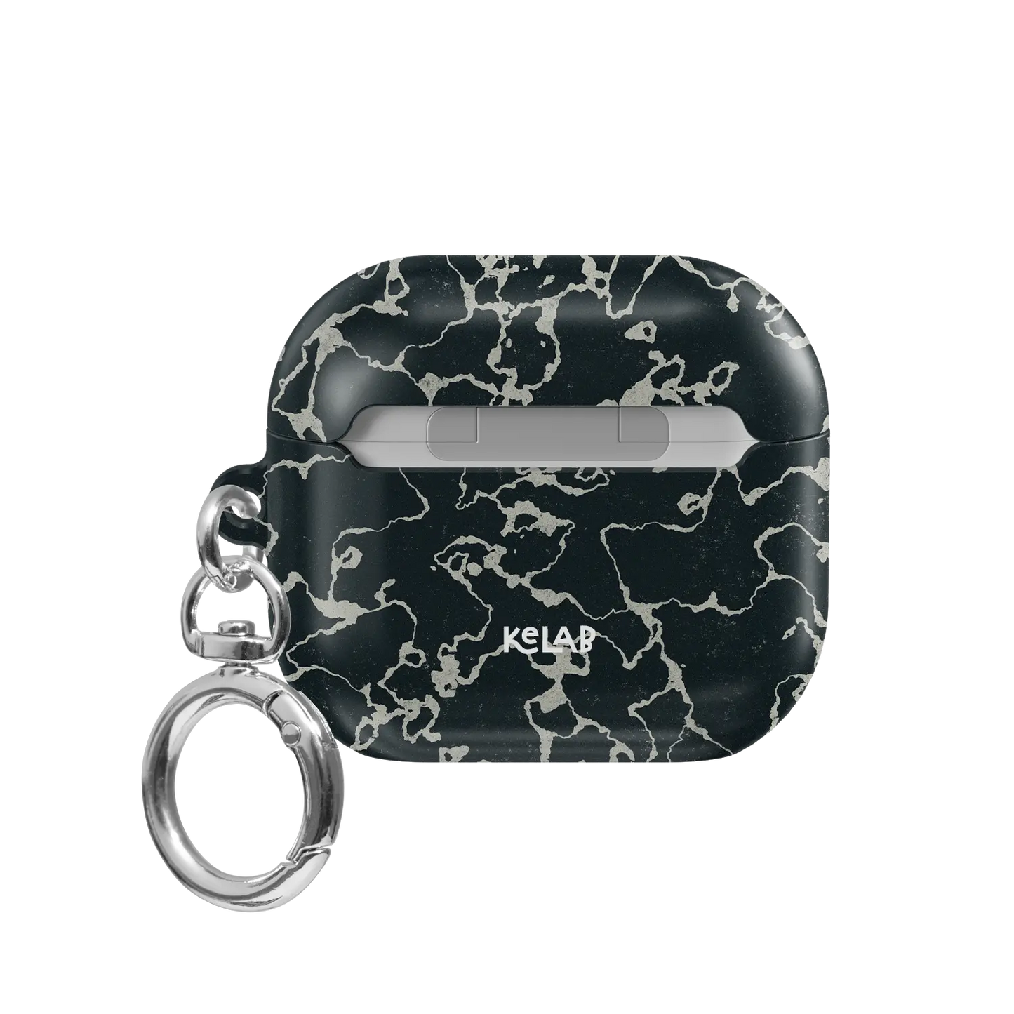 Black Marble AirPods Case, back view