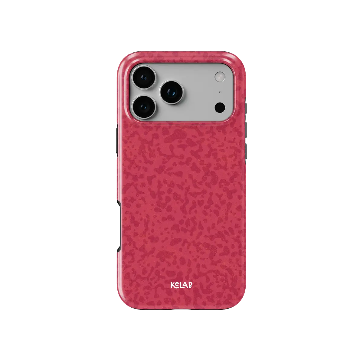 Red Street Camo iPhone Case, back view showing full coverage and camera cutout