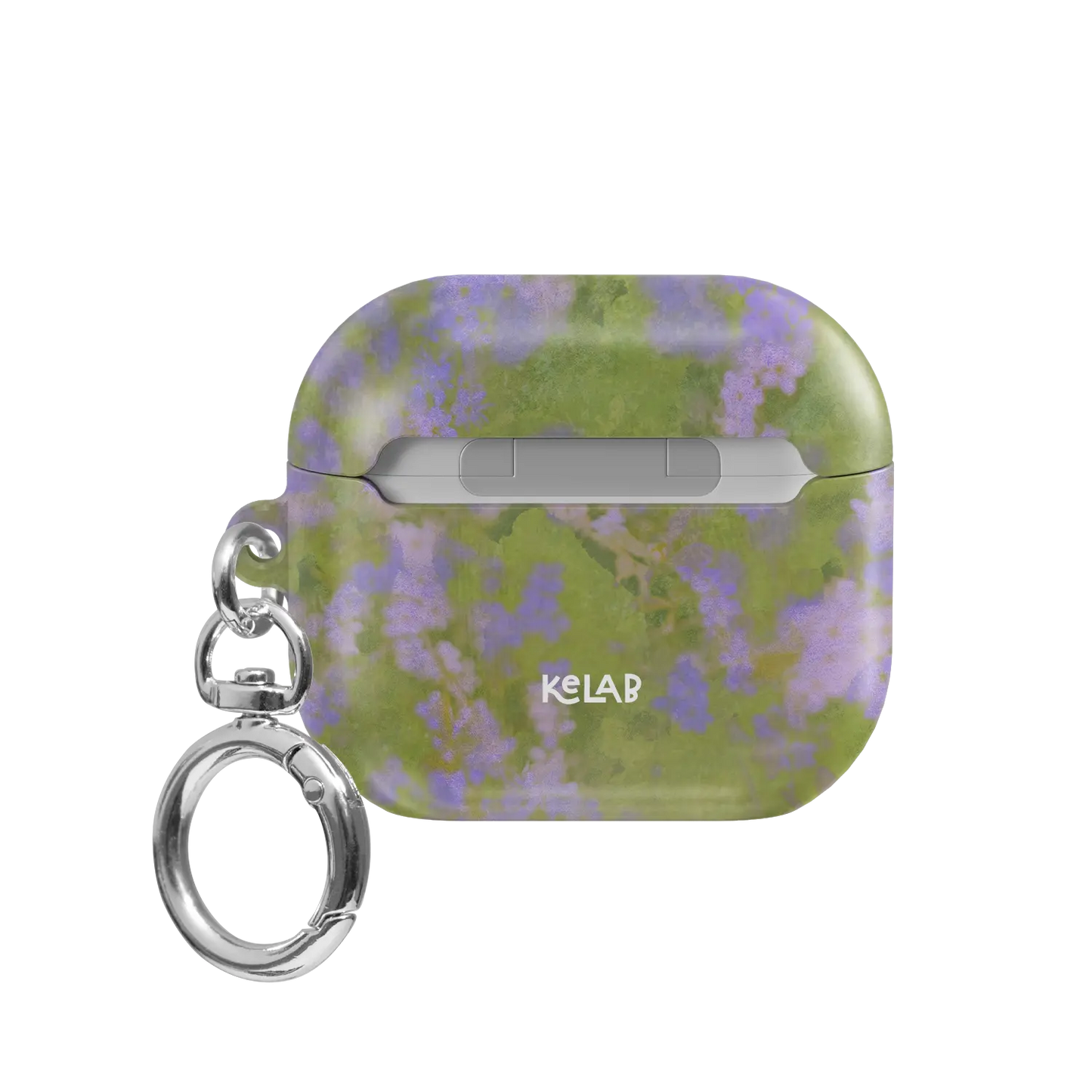 Purple Wildflower AirPods Case, back view