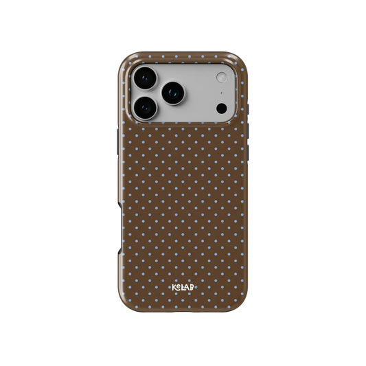 Blueberry Espresso | Brown Polka Dot iPhone Case