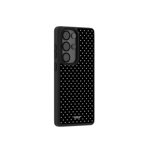 KELAB Samsung Galaxy phone case with Polka Dot pattern, Bold Magnetic Ring, raised camera lip