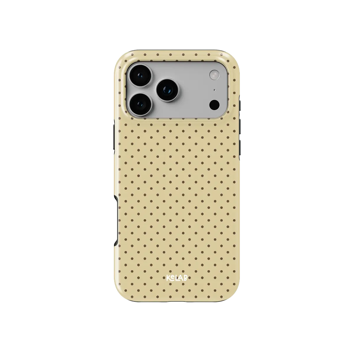 Toasted Sesame | Yellow & Brown Polka Dot iPhone Case