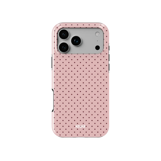 Desert Peony | Pink Polka Dot iPhone Case
