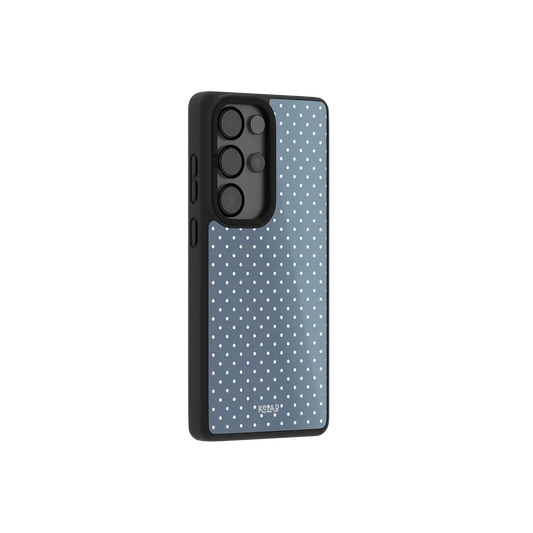 KELAB Samsung Galaxy phone case with MagSafe compatibility, Polka Dot blue Tough Magnetic Ring