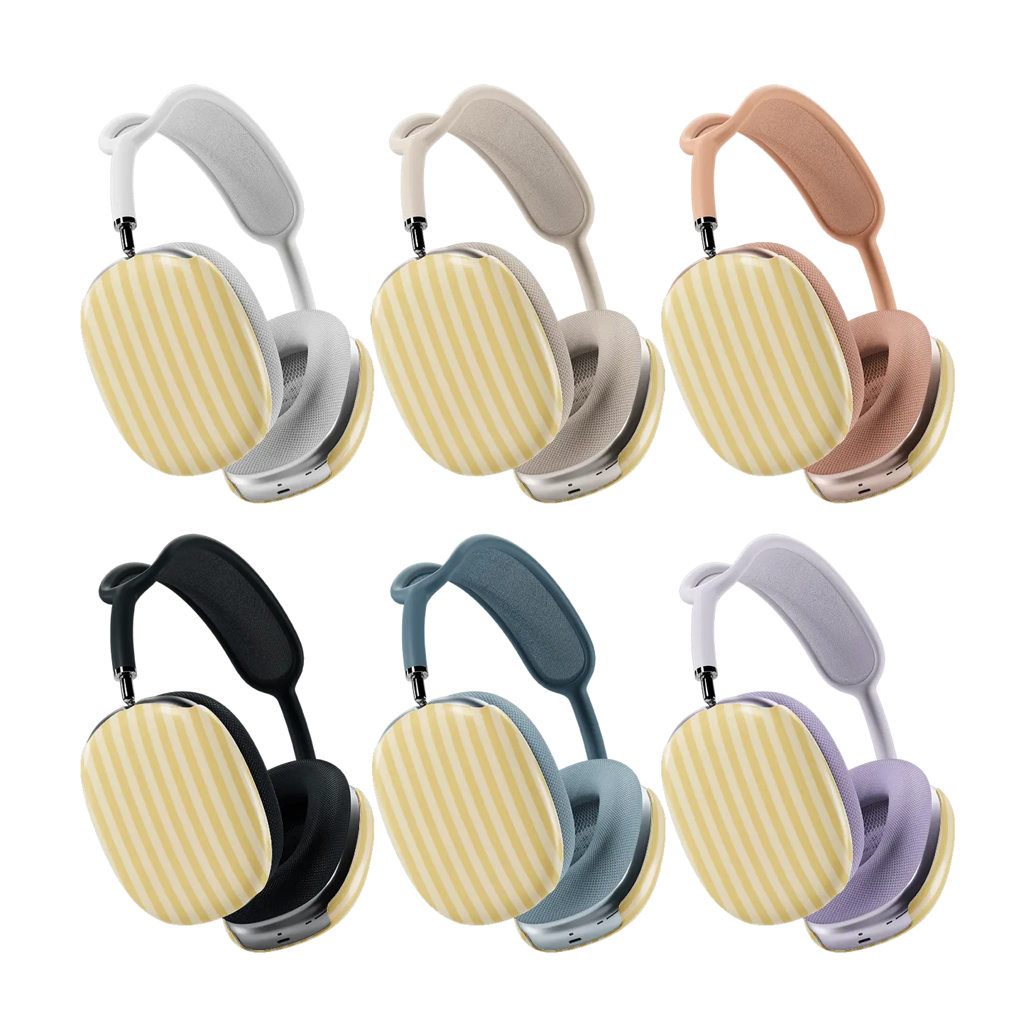 Buttercream | Yellow Vertical Stripe AirPods Max Case